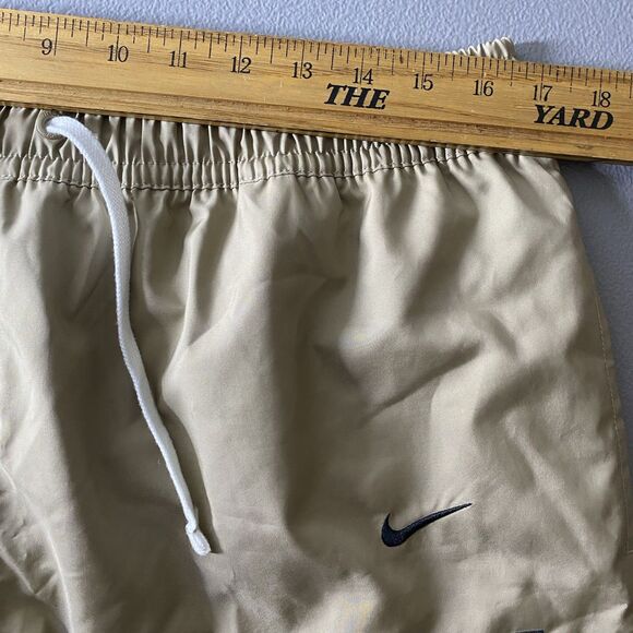Nike NSW Woven Flow Shorts Men's Size XL Swim Athletic Elastic Pockets Logo Tan - Picture 10 of 13